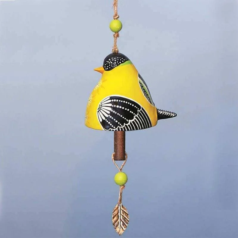 Ceramic Bird Wind Chime Song Bell Garden Yard Home Decoration -  - #tag1#