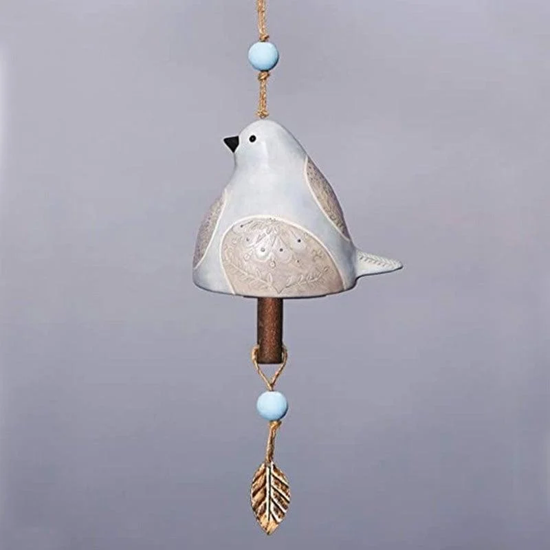Ceramic Bird Wind Chime Song Bell Garden Yard Home Decoration -  - #tag1#