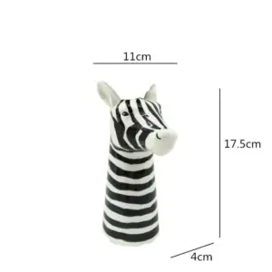 Ceramic Black and White Zebra Vase
