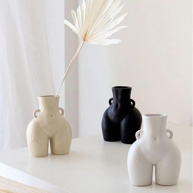 Ceramic Body Sculpture Flower Vase -  - #tag1#