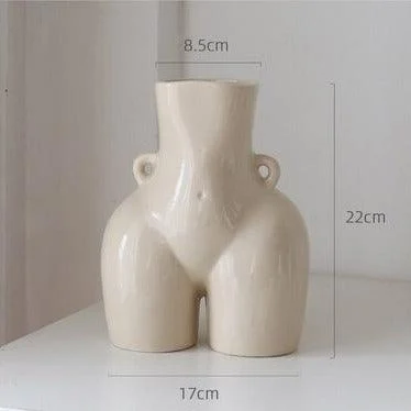 Ceramic Body Sculpture Flower Vase -  - #tag1#