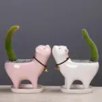 Ceramic_Cat_Tail_Cactus_Flowerpot_-_-4151979 Ceramic Cat Tail Cactus Flowerpot