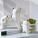 Ceramic Cat Vase Decor tag1