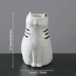 Ceramic Cat Vase Decor tag1