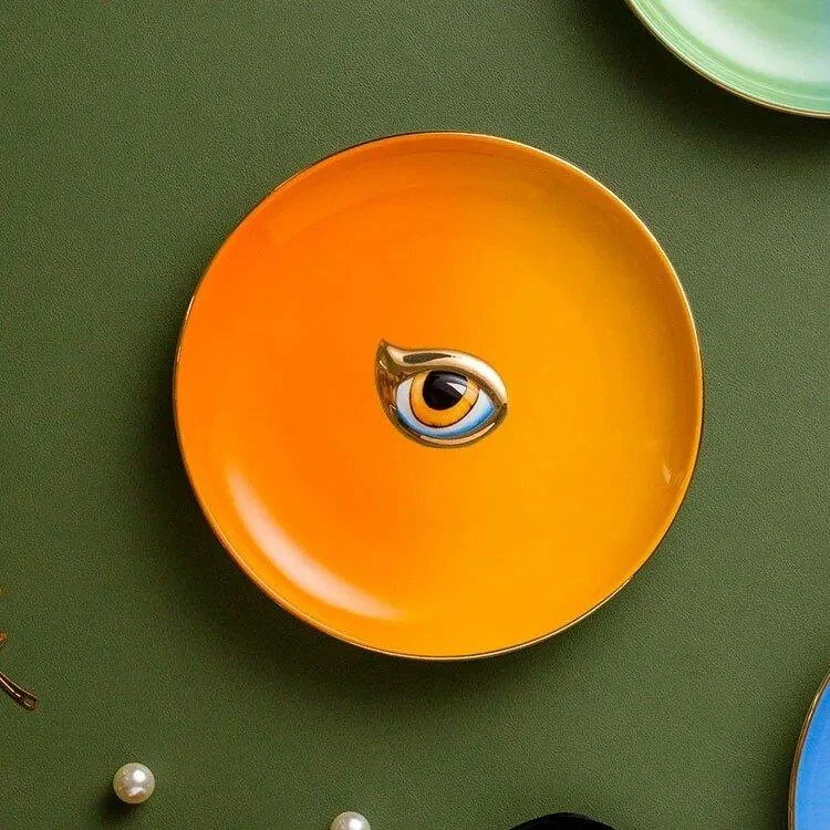 Ceramic Colourful Eye Jewellery Tray -  - #tag1#