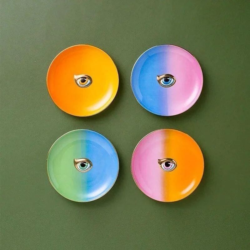 Ceramic Colourful Eye Jewellery Tray -  - #tag1#