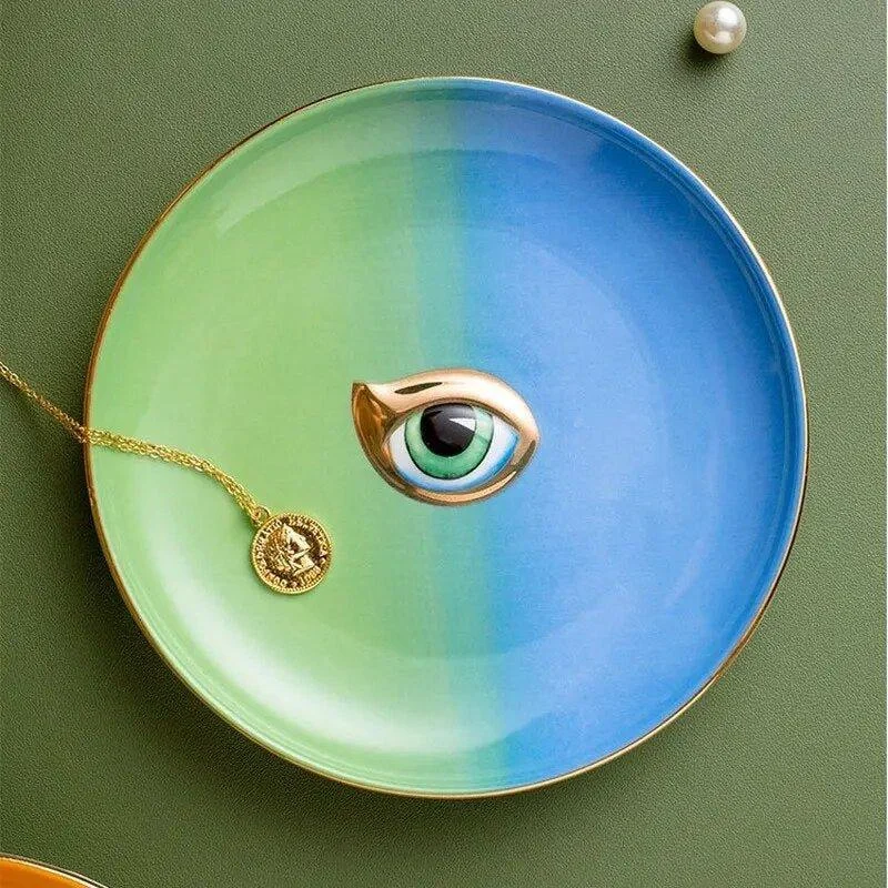 Ceramic Colourful Eye Jewellery Tray -  - #tag1#
