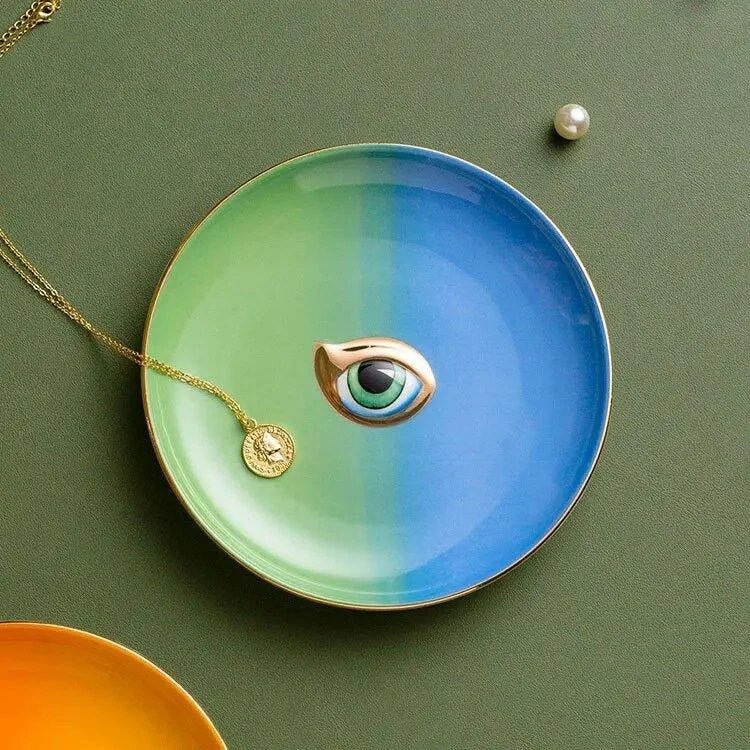 Ceramic Colourful Eye Jewellery Tray -  - #tag1#