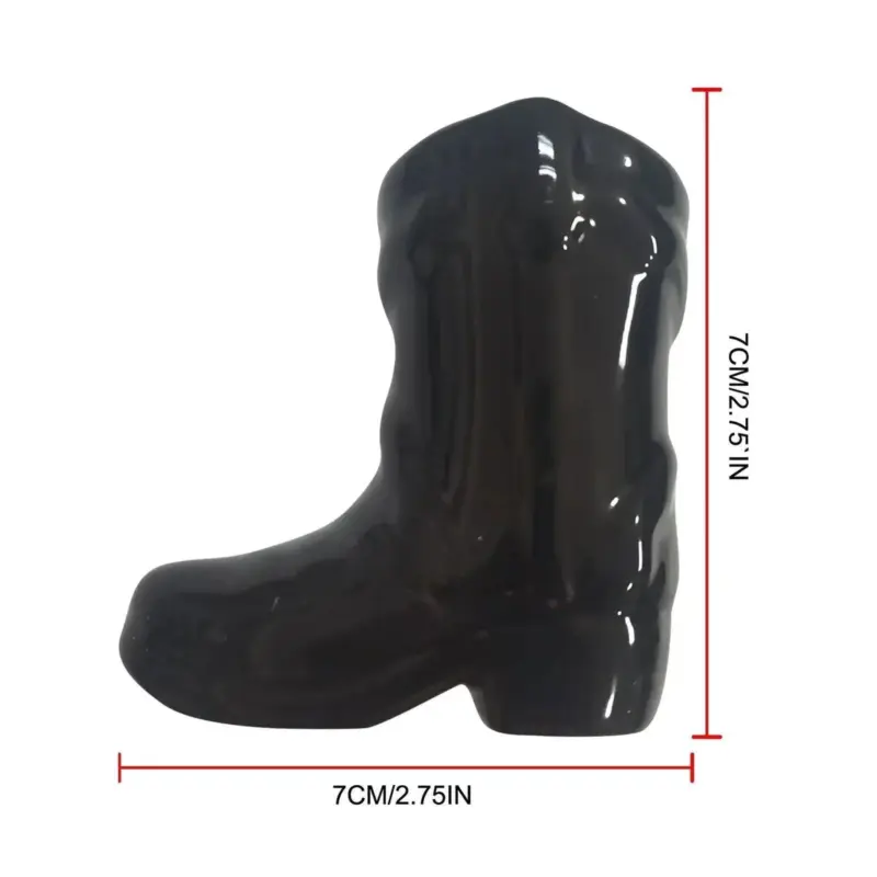 Ceramic Cowboy Boot Match Stick Holder With Striker tag1