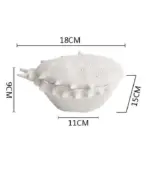Ceramic Crab Bowl with Lid White tag1