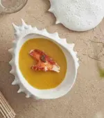 Ceramic Crab Bowl with Lid White tag1