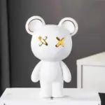 Ceramic Cross Eyed Bear tag1