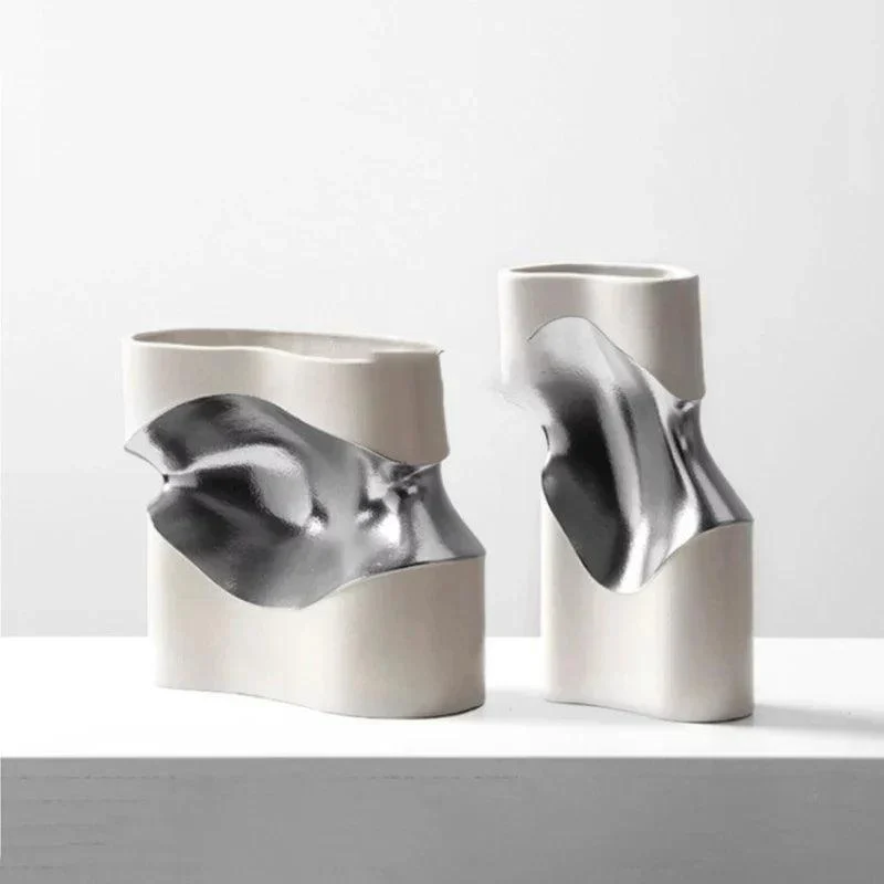 Ceramic  Curved Vase -  - #tag1#