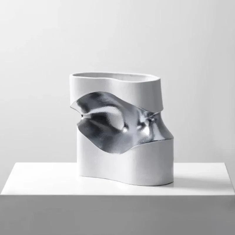 Ceramic  Curved Vase -  - #tag1#