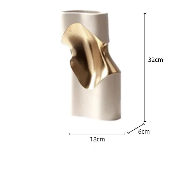 Ceramic  Curved Vase -  - #tag1#