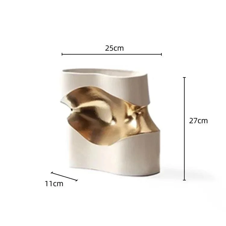 Ceramic  Curved Vase -  - #tag1#