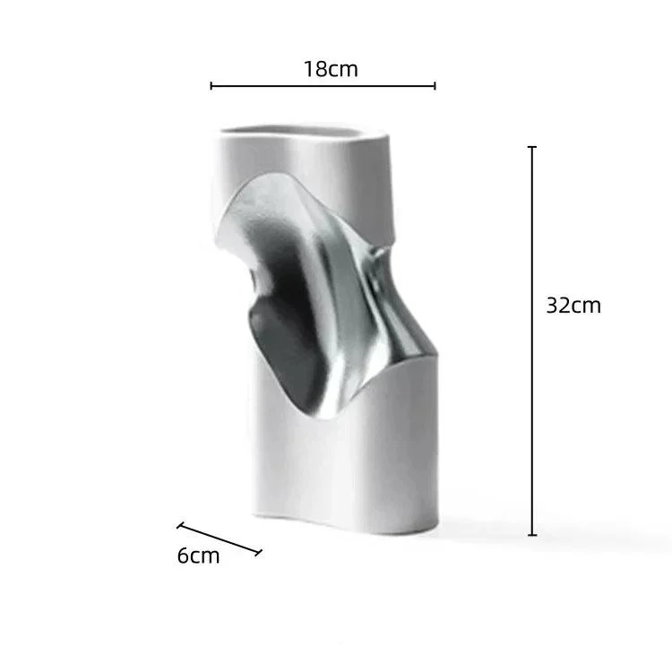 Ceramic  Curved Vase -  - #tag1#