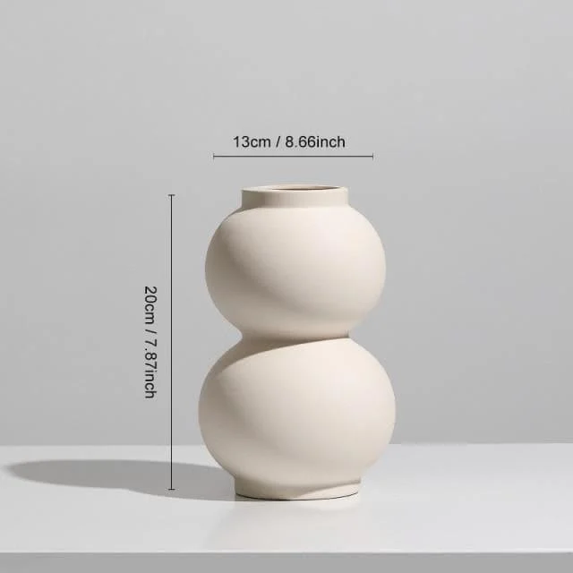Ceramic Decorative Vase Nordic Style Beige -  - #tag1#