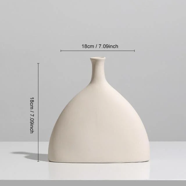 Ceramic Decorative Vase Nordic Style Beige -  - #tag1#