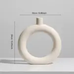 Ceramic Decorative Vase Nordic Style Beige tag1