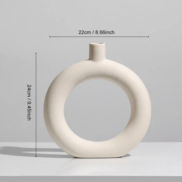 Ceramic Decorative Vase Nordic Style Beige -  - #tag1#