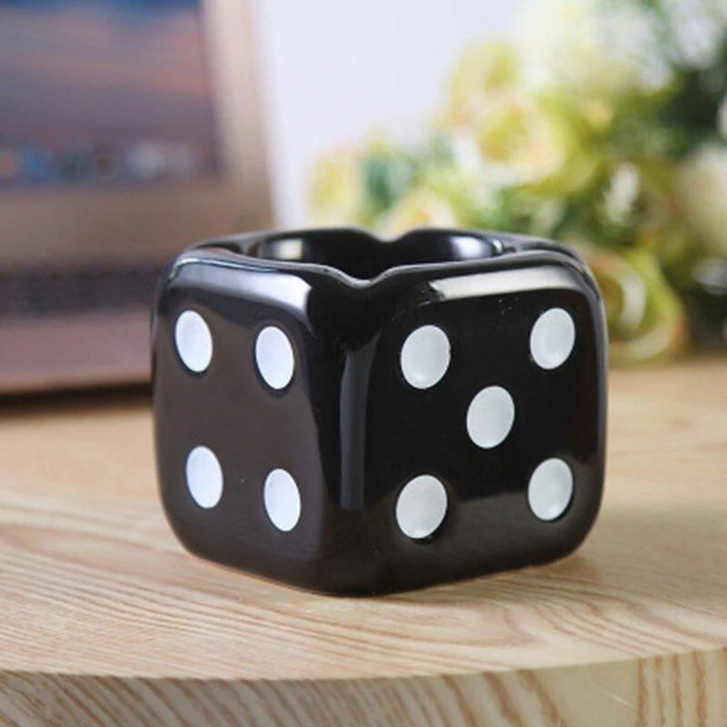Ceramic Dice Shaped Ashtray -  - #tag1#