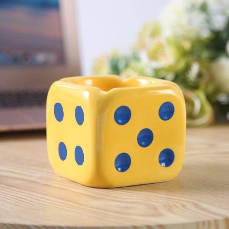 Ceramic Dice Shaped Ashtray -  - #tag1#