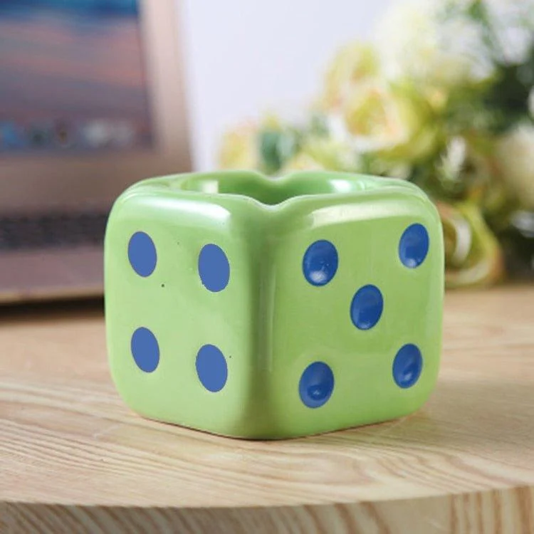 Ceramic Dice Shaped Ashtray -  - #tag1#