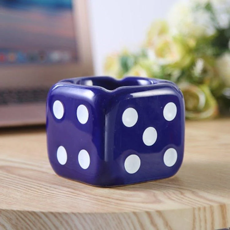Ceramic Dice Shaped Ashtray -  - #tag1#