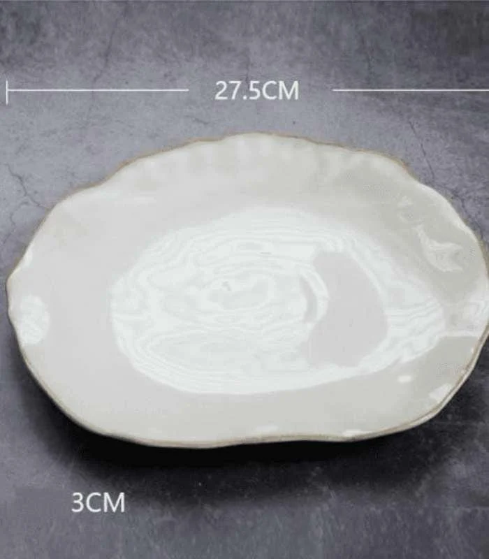 Ceramic Dinner Plates Tableware Handmade Dove -  - #tag1#
