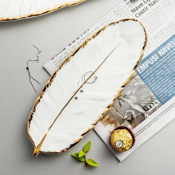Ceramic Feather Tray -  - #tag1#