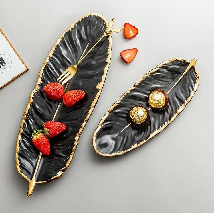 Ceramic Feather Tray -  - #tag1#