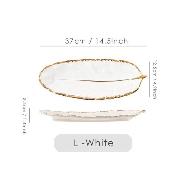 Ceramic Feather Tray -  - #tag1#