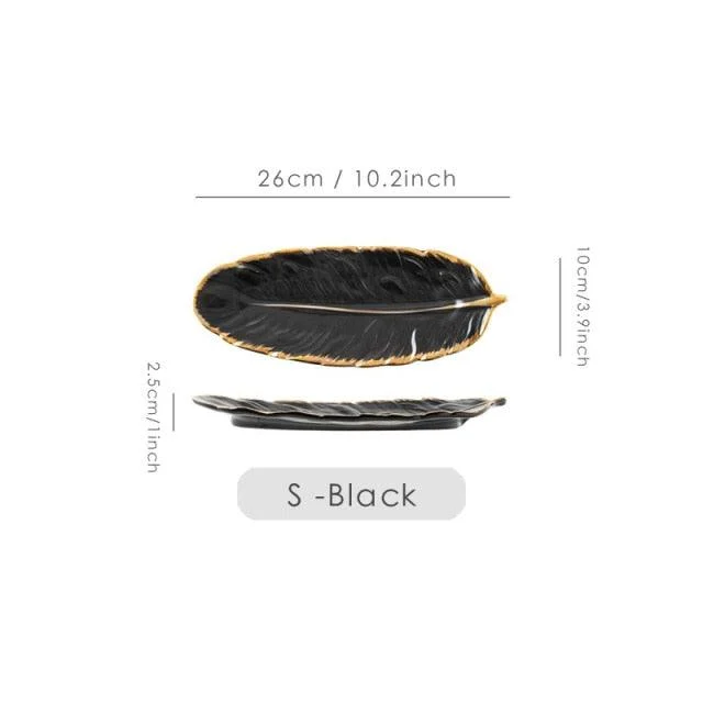 Ceramic Feather Tray -  - #tag1#