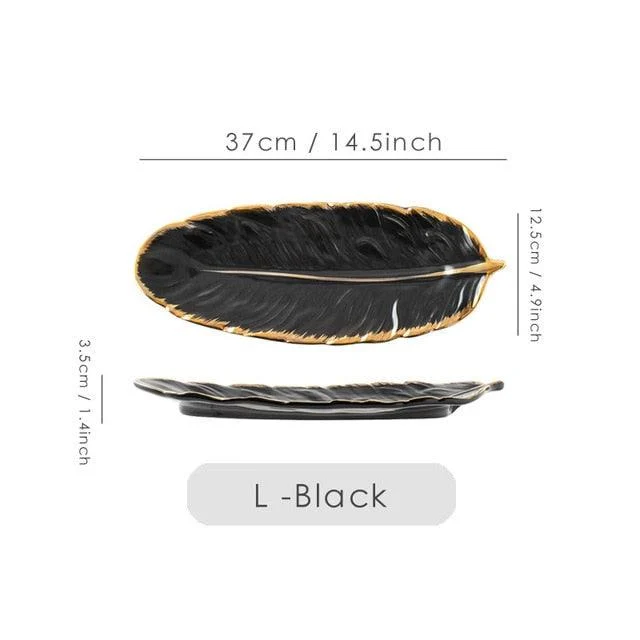 Ceramic Feather Tray -  - #tag1#