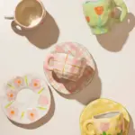 Ceramic Floral Coffee Cup