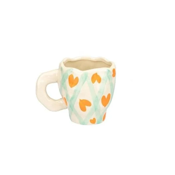 Ceramic Floral Coffee Cup -