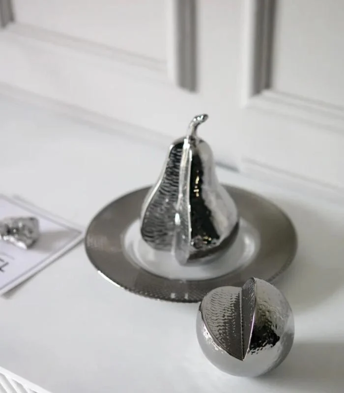 Ceramic Fruit Ornaments - Decorative Object Pear and Tangerine -  - #tag1#