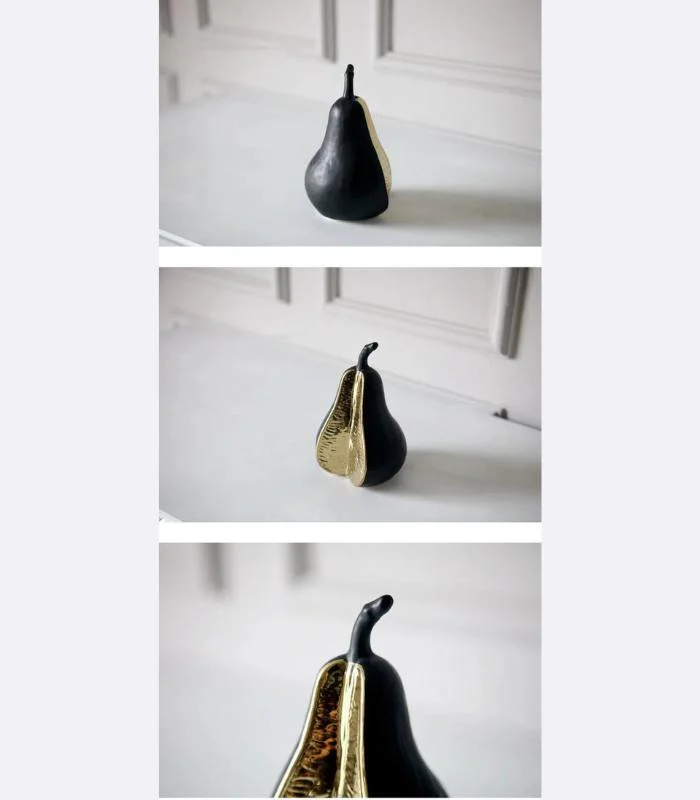 Ceramic Fruit Ornaments - Decorative Object Pear and Tangerine -  - #tag1#