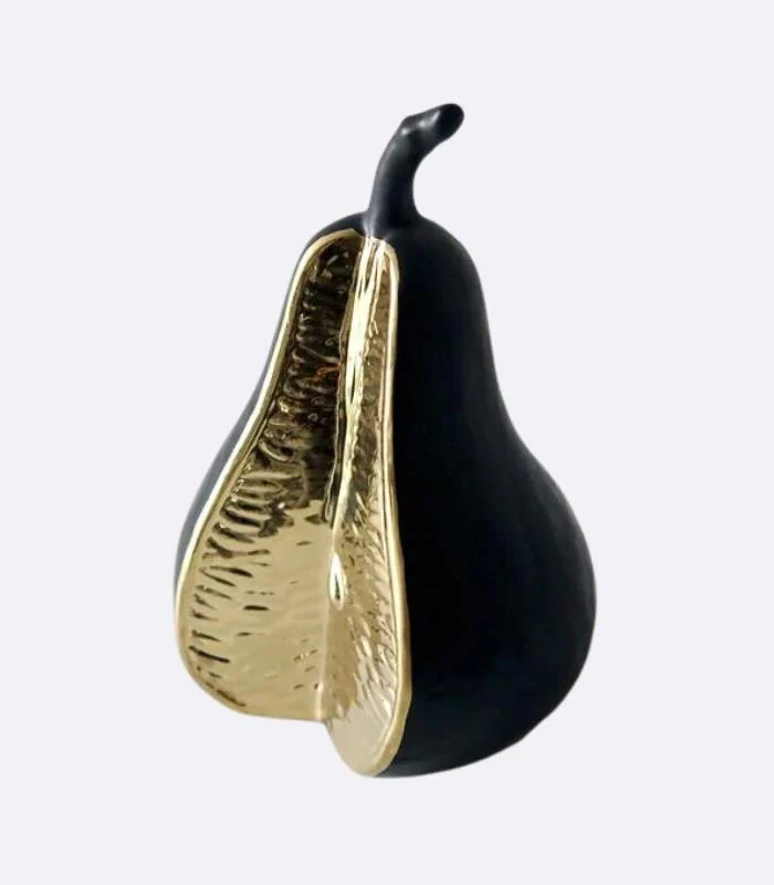Ceramic Fruit Ornaments - Decorative Object Pear and Tangerine -  - #tag1#