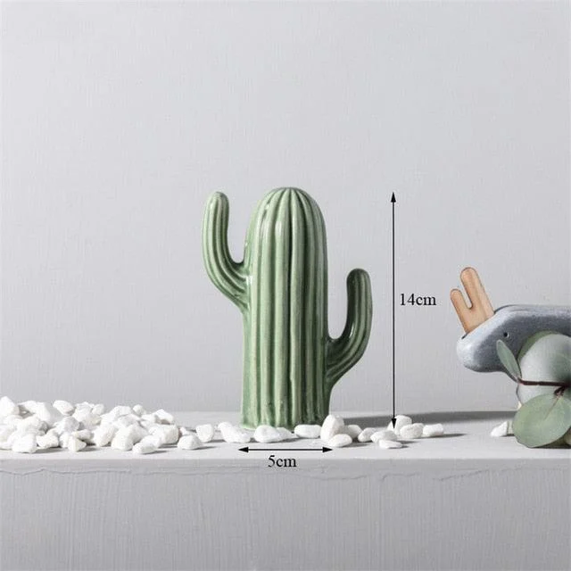 Ceramic Green Cactus Decor -  - #tag1#