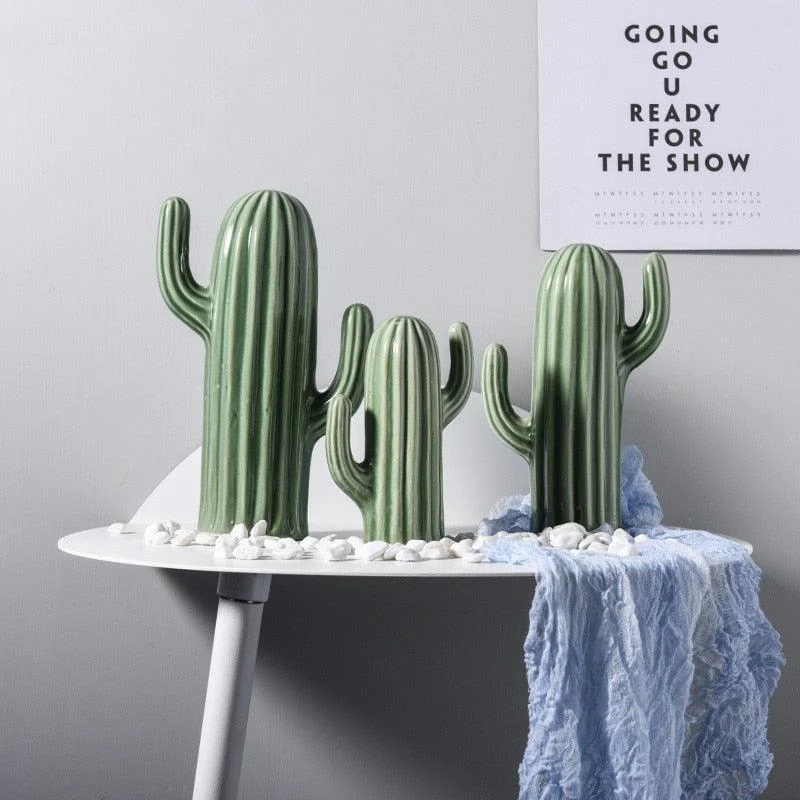Ceramic Green Cactus Decor -  - #tag1#