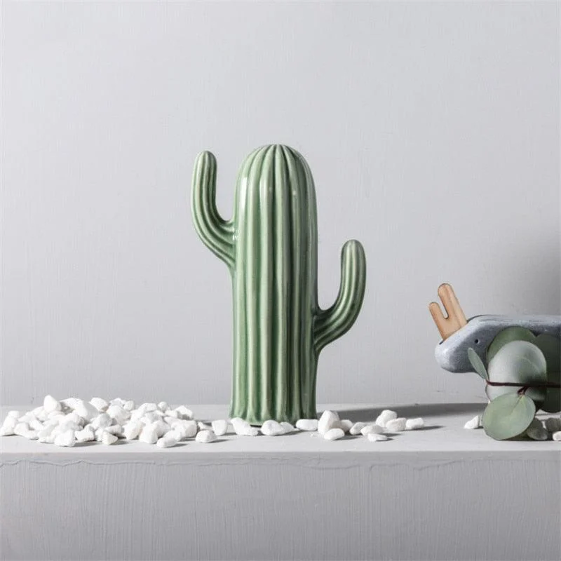 Ceramic Green Cactus Decor -  - #tag1#