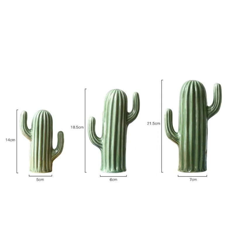 Ceramic Green Cactus Decor -  - #tag1#