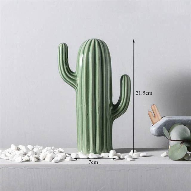 Ceramic Green Cactus Decor -  - #tag1#