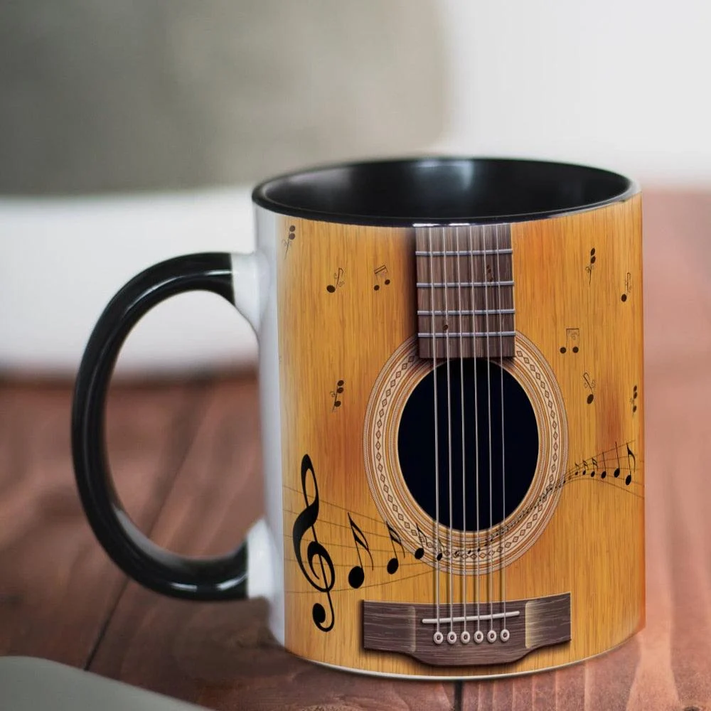 Ceramic Guitar Coffee Mug - 