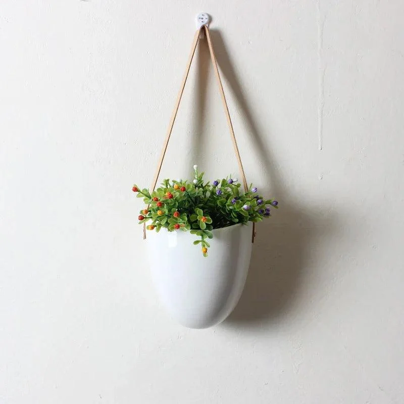 Ceramic Hanging Planter 3-Piece Set -