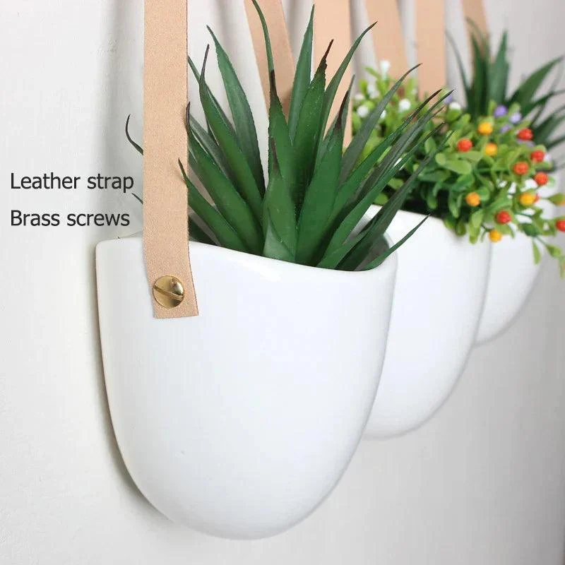 Ceramic Hanging Planter 3-Piece Set -