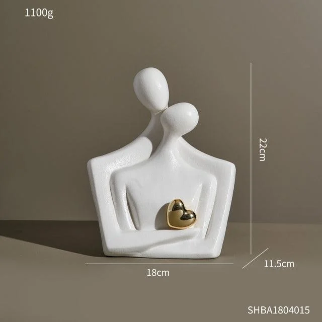 Ceramic Heart Lover Figurine -  - #tag1#