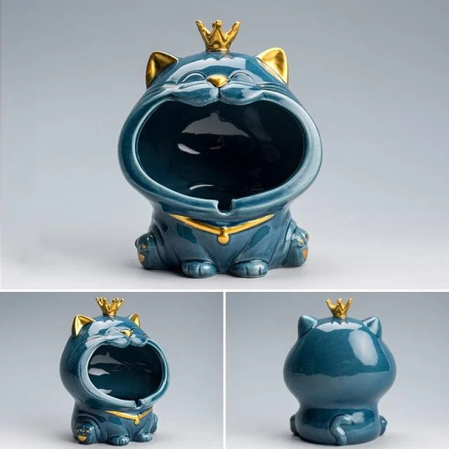 Ceramic Laughing Cat Storage/Astray -  - #tag1#